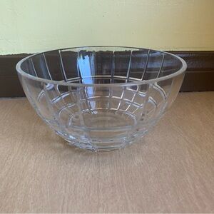 Tiffany & Co Crystal Glass Square Cut 6.25" Bowl Signed Marked "CNA"